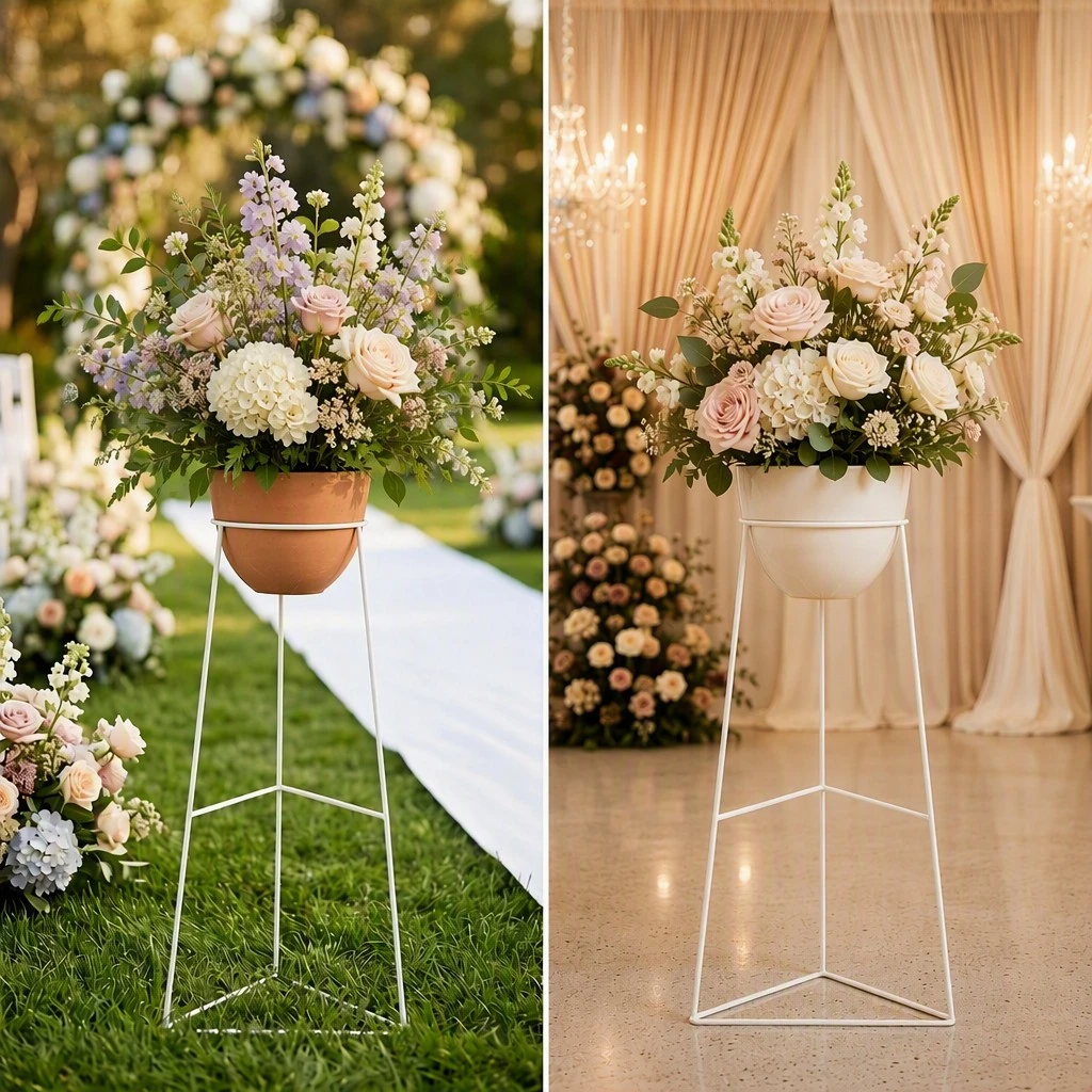 Flower Display Rack Metal Plant Stand For Indoor Wedding