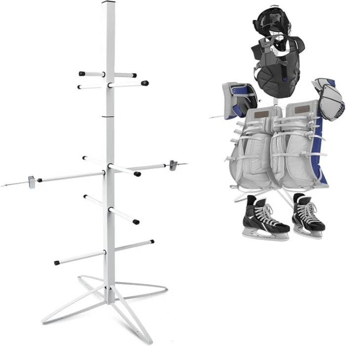 Suporte de rack de secagem para equipamentos de hóquei em metal